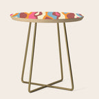 Bold Eclectic Abstract Wild Stripes Pattern Side Table Gallery Image 1