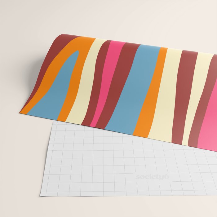 Bold Eclectic Abstract Wild Stripes Pattern Wrapping Paper Gallery Image 2