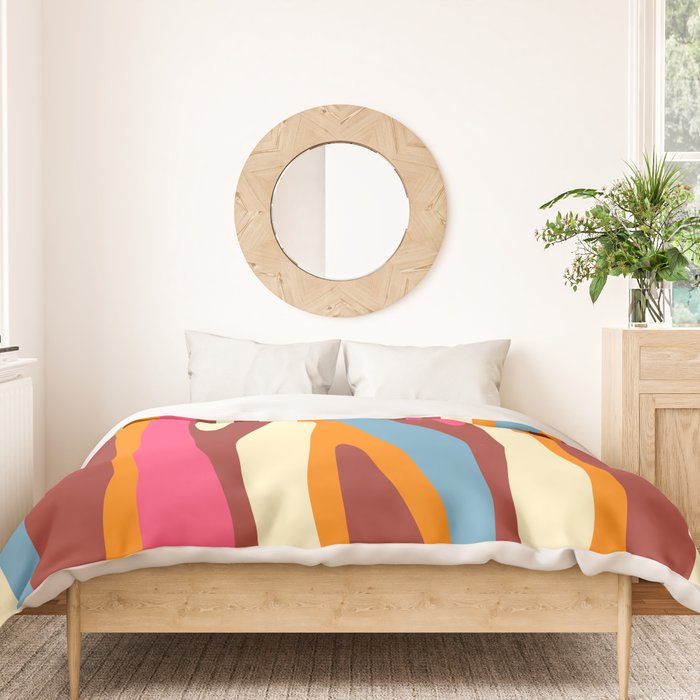 Bold Eclectic Abstract Wild Stripes Pattern Duvet Cover Gallery Image 3