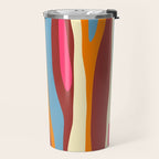 Bold Eclectic Abstract Wild Stripes Pattern Travel Mug Gallery Image 2