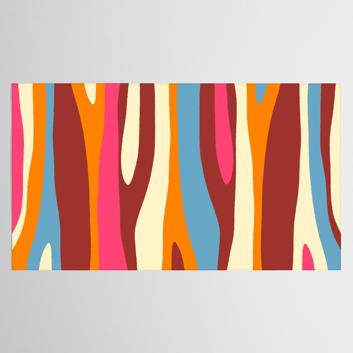 Bold Eclectic Abstract Wild Stripes Pattern Tablecloth Gallery Image 2