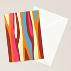 Bold Eclectic Abstract Wild Stripes Pattern Stationery Card Gallery Image 2