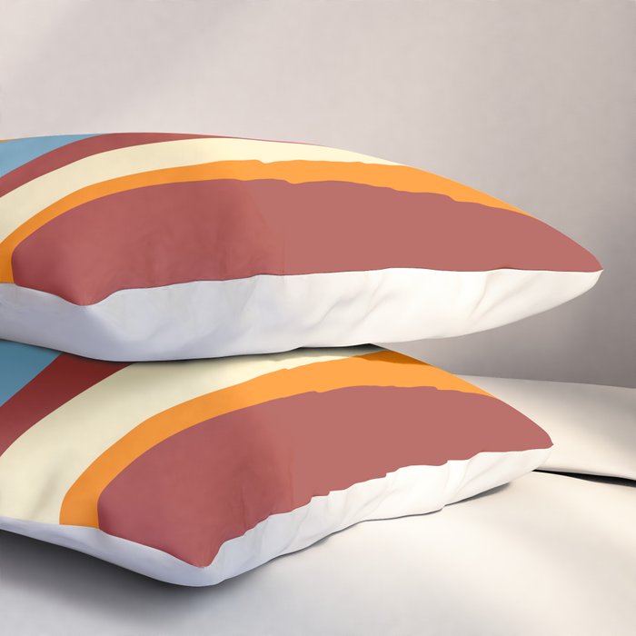 Bold Eclectic Abstract Wild Stripes Pattern Pillow Sham Gallery Image 3