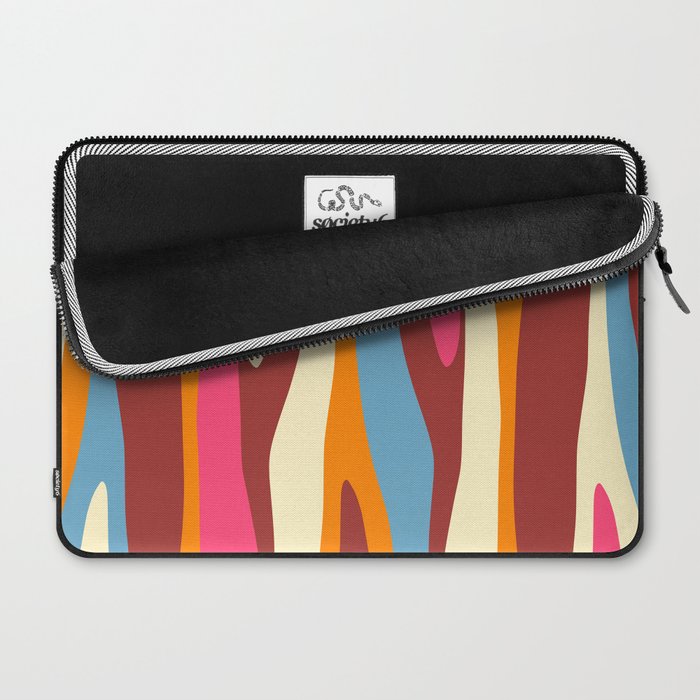 Bold Eclectic Abstract Wild Stripes Pattern Laptop Sleeve Gallery Image 2