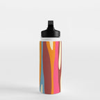 Bold Eclectic Abstract Wild Stripes Pattern Water Bottle Gallery Image 3