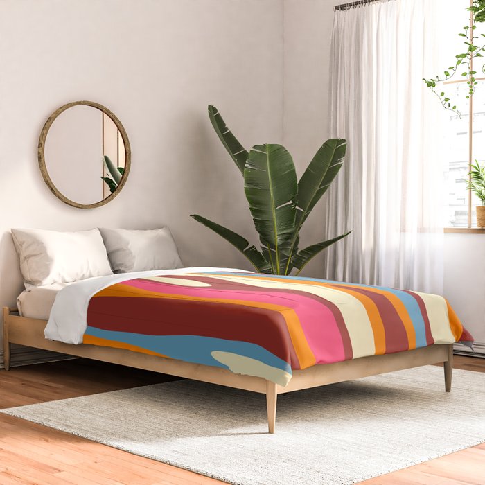 Bold Eclectic Abstract Wild Stripes Pattern Comforter Gallery Image 2