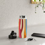 Bold Eclectic Abstract Wild Stripes Pattern Water Bottle Gallery Image 4