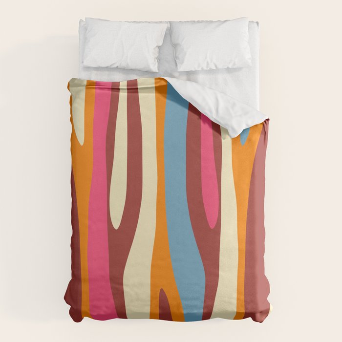 Bold Eclectic Abstract Wild Stripes Pattern Duvet Cover Gallery Image 6