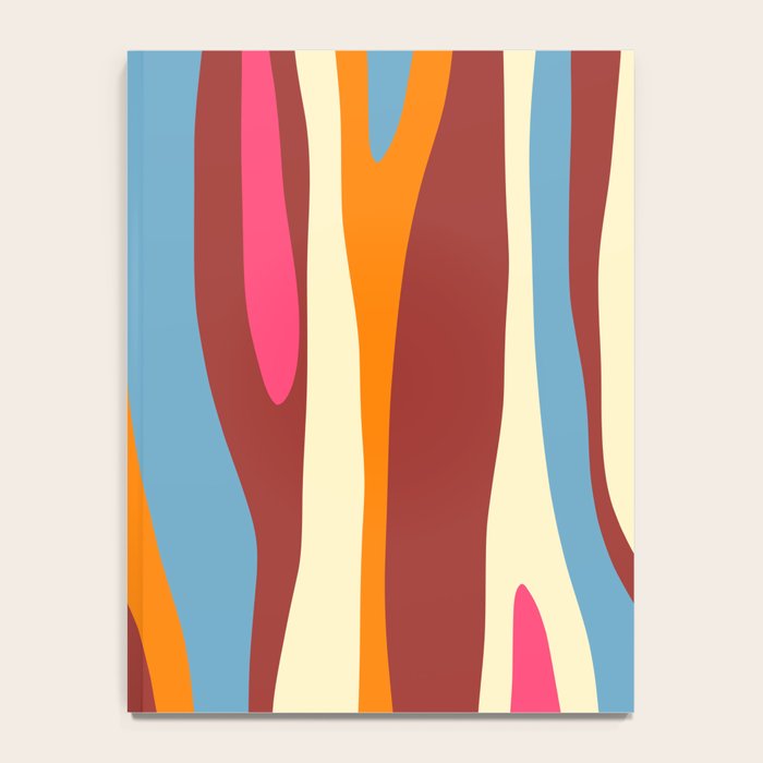 Bold Eclectic Abstract Wild Stripes Pattern Notebook Gallery Image 4