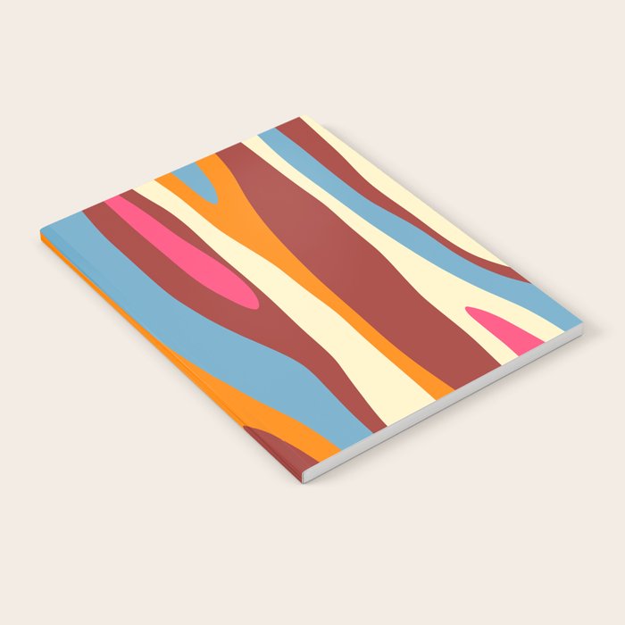 Bold Eclectic Abstract Wild Stripes Pattern Notebook Gallery Image 1