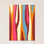 Bold Eclectic Abstract Wild Stripes Pattern Stationery Card Gallery Image 2