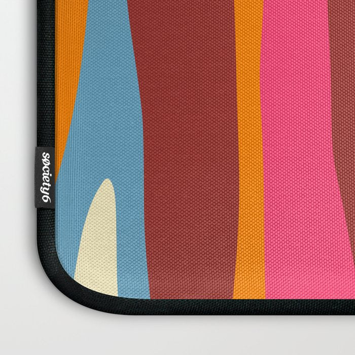 Bold Eclectic Abstract Wild Stripes Pattern Laptop Sleeve Gallery Image 3
