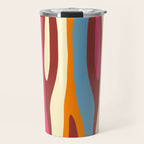 Bold Eclectic Abstract Wild Stripes Pattern Travel Mug Gallery Image 1