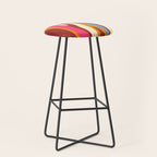 Bold Eclectic Abstract Wild Stripes Pattern Stool Gallery Image 1
