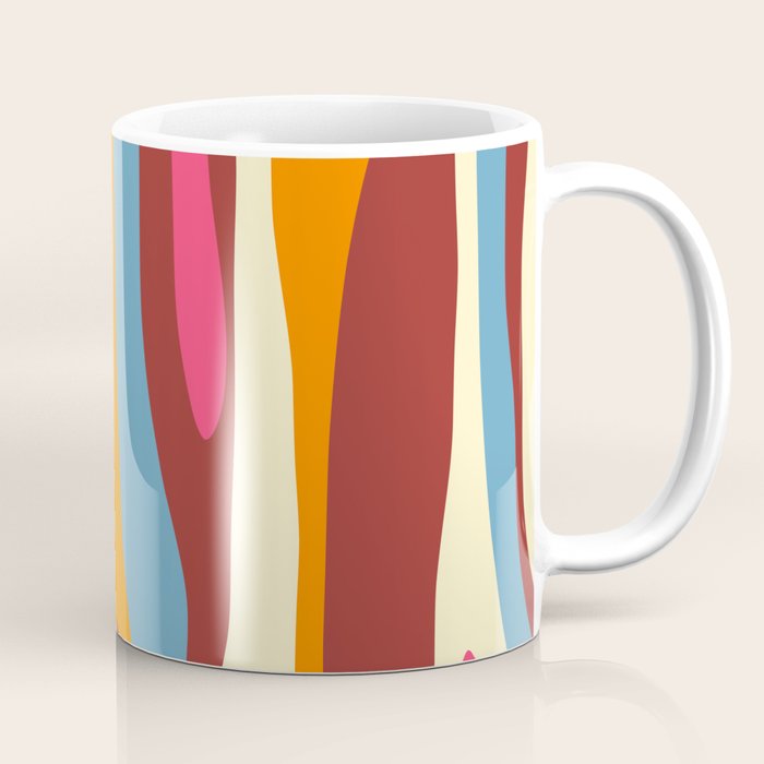 Bold Eclectic Abstract Wild Stripes Pattern Coffee Mug Gallery Image 1