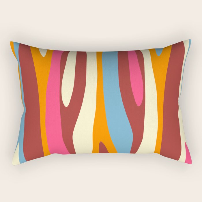 Bold Eclectic Abstract Wild Stripes Pattern Rectangular Pillow Gallery Image 2