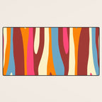 Bold Eclectic Abstract Wild Stripes Pattern Desk Mat Gallery Image 3