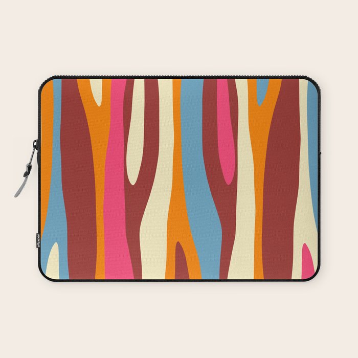 Bold Eclectic Abstract Wild Stripes Pattern Laptop Sleeve Gallery Image 1