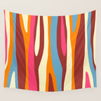 Bold Eclectic Abstract Wild Stripes Pattern Wall Tapestry Gallery Image 4