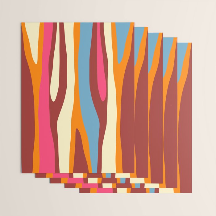 Bold Eclectic Abstract Wild Stripes Pattern Wrapping Paper Gallery Image 3