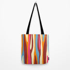 Bold Eclectic Abstract Wild Stripes Pattern Tote Bag Gallery Image 2
