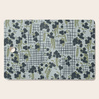 Blue floral with checks Cutting Board Gallery Image 1