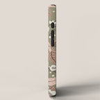 Sage Green and Mocha Mousse Vintage Floral Pattern iPhone Case Gallery Image 2