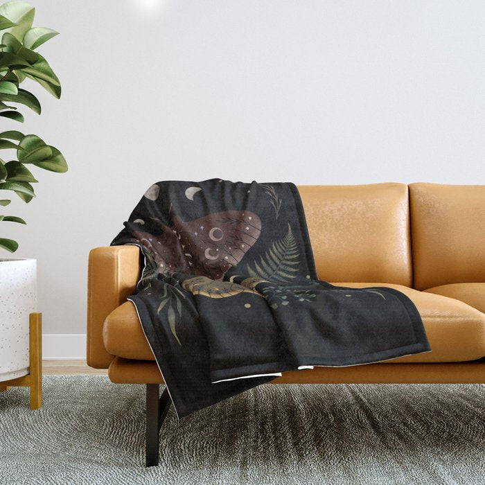 Saturnia Pavonia Throw Blanket Gallery Image 1