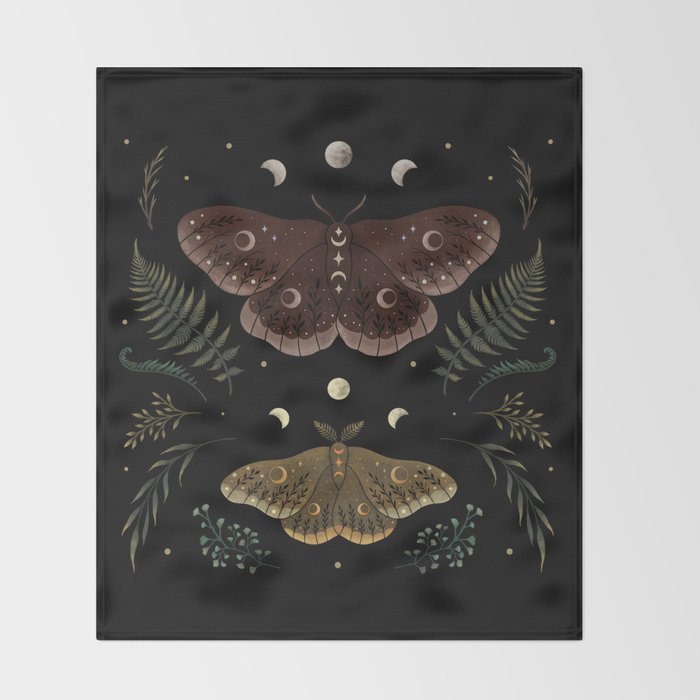 Saturnia Pavonia Throw Blanket Gallery Image 2