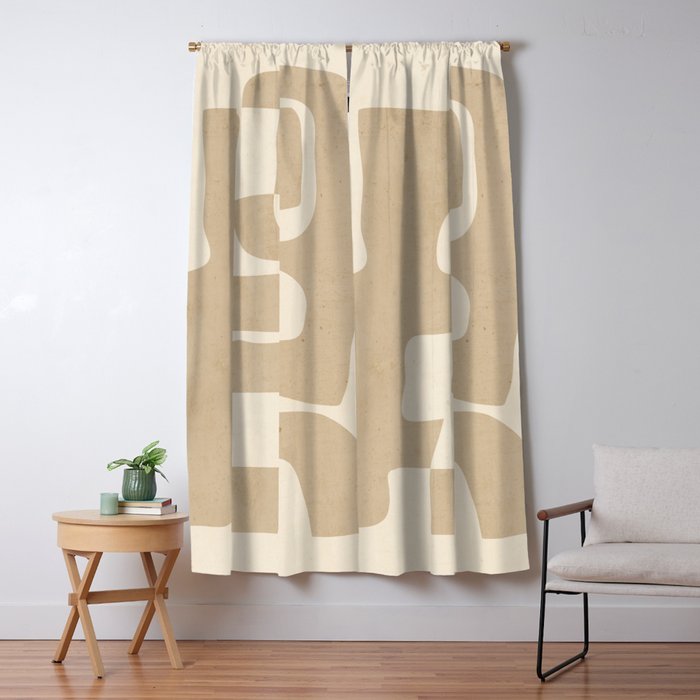Abstract Art 55/beige 2 Window Curtain Gallery Image 5