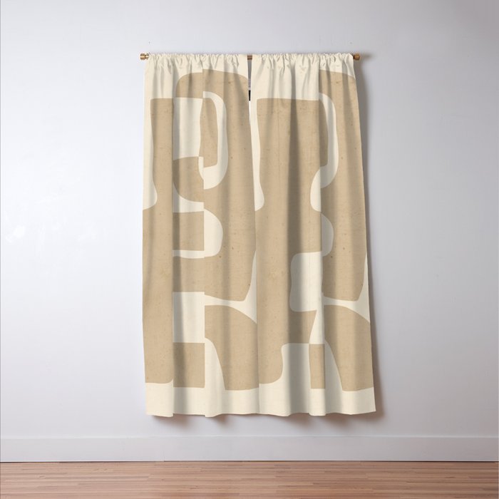 Abstract Art 55/beige 2 Window Curtain Gallery Image 3