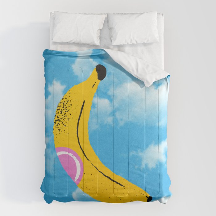 Banana Pop Art: Sky Edition Comforter Gallery Image 1