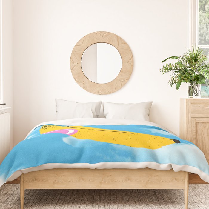Banana Pop Art: Sky Edition Duvet Cover Gallery Image 3