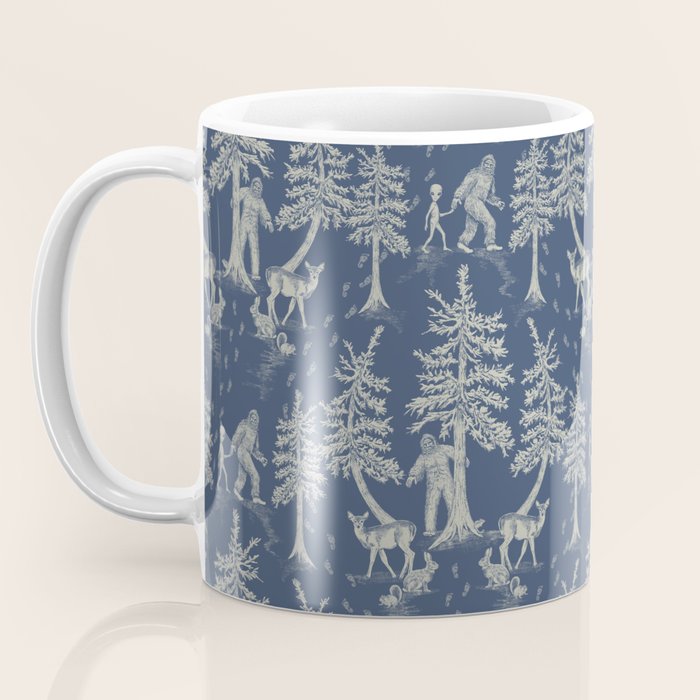 Navy Blue Bigfoot & Friends Coffee Mug Gallery Image 3