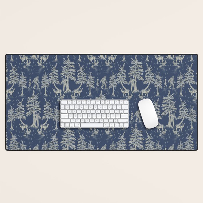 Navy Blue Bigfoot & Friends Desk Mat Gallery Image 1