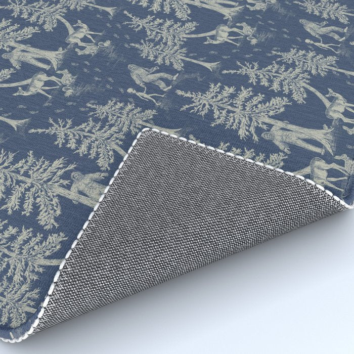 Navy Blue Bigfoot & Friends Rug Gallery Image 4
