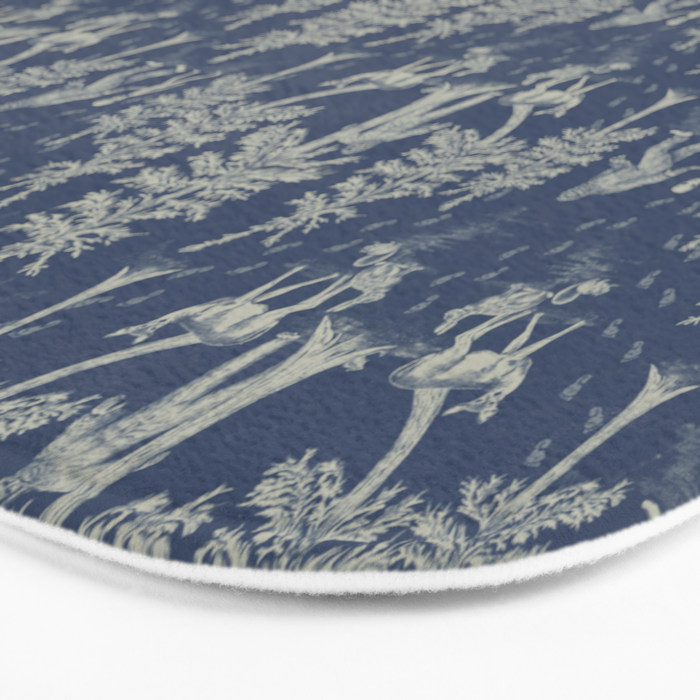 Navy Blue Bigfoot & Friends Bath Mat Gallery Image 3