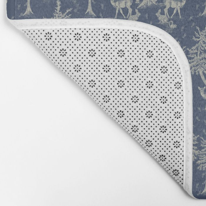 Navy Blue Bigfoot & Friends Bath Mat Gallery Image 2