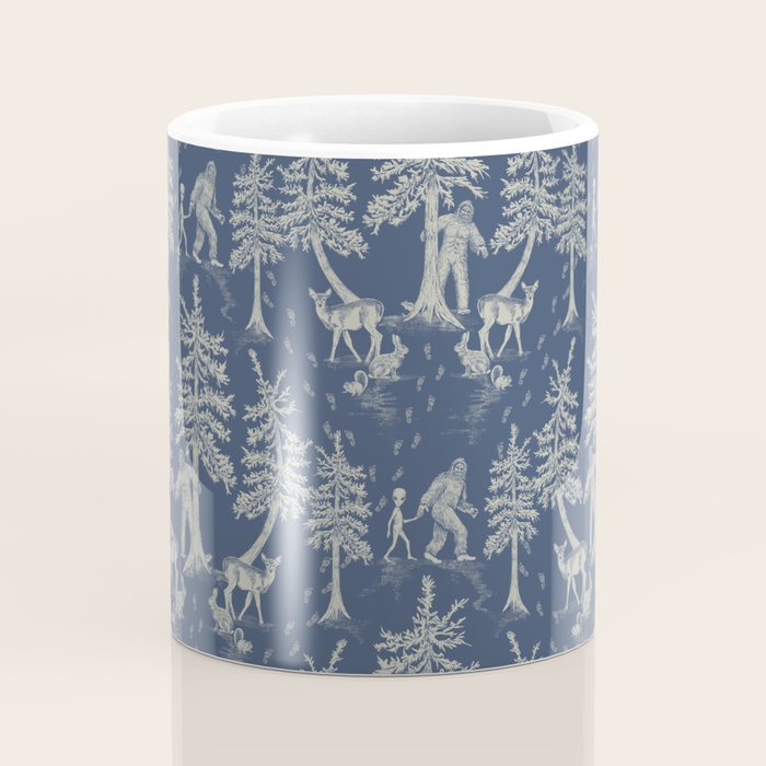 Navy Blue Bigfoot & Friends Coffee Mug Gallery Image 4