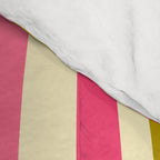Abstract Wild Stripes Pattern in Pink and Olive Yellow Comforter Gallery Image 4