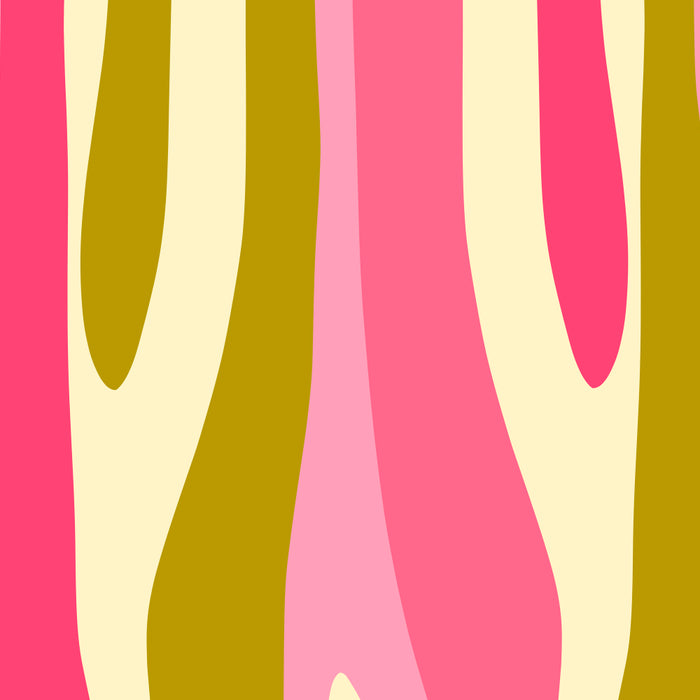 Abstract Wild Stripes Pattern in Pink and Olive Yellow Coffee Mug Gallery Image 2