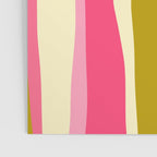 Abstract Wild Stripes Pattern in Pink and Olive Yellow Poster Gallery Image 3
