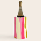 Abstract Wild Stripes Pattern in Pink and Olive Yellow Wine Chiller Gallery Image 2