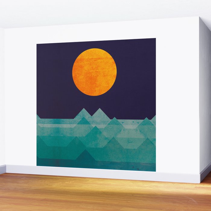 The ocean, the sea, the wave - night scene Wall Mural Gallery Image 2