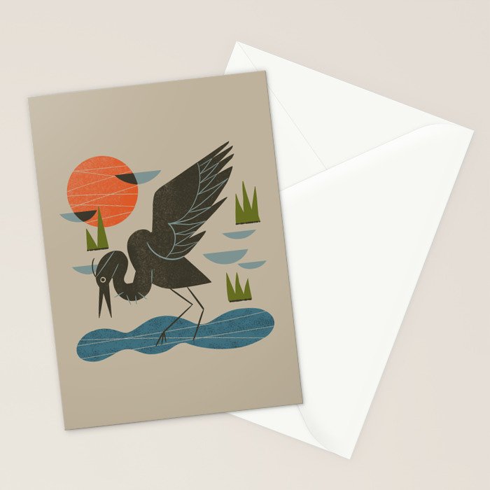 Happy Heron Stationery Card Gallery Image 2