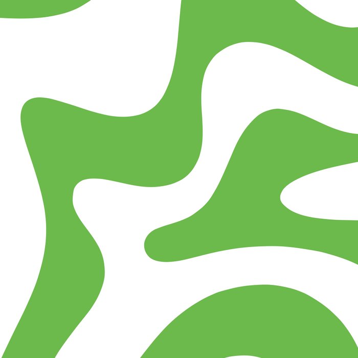 Retro Liquid Swirl Abstract Square in Bright Lime Green and White Coffee Mug Gallery Image 2