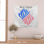 Blue & Pink Leaves: Matisse Series 01 Wall Tapestry Gallery Image 2