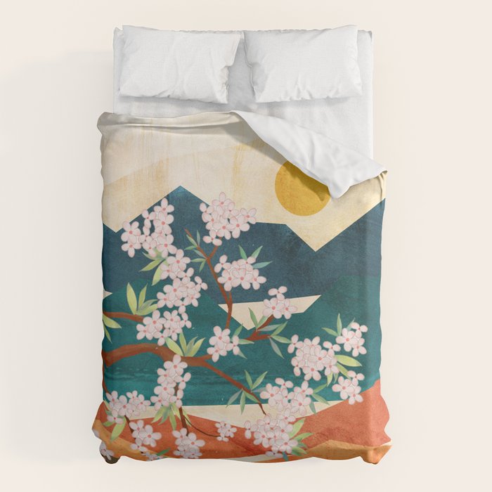 Warm spring sunshine beneath the ridge  Duvet Cover Gallery Image 6