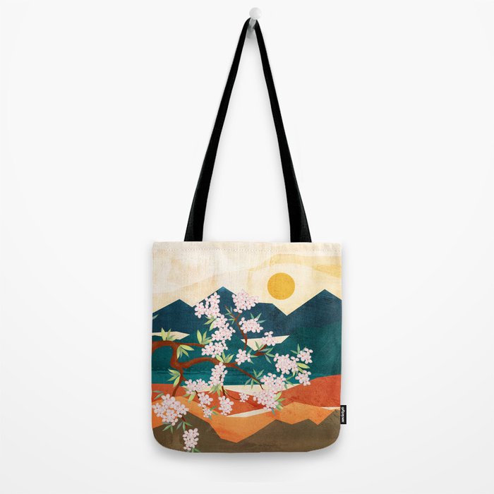 Warm spring sunshine beneath the ridge  Tote Bag Gallery Image 2
