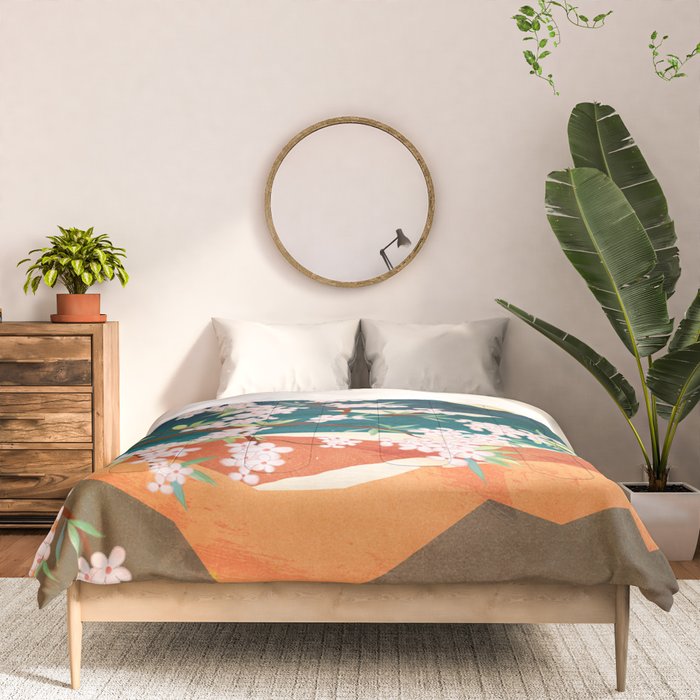 Warm spring sunshine beneath the ridge  Comforter Gallery Image 3